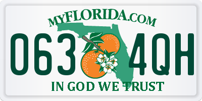 FL license plate 0634QH