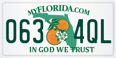 FL license plate 0634QL