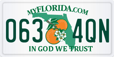 FL license plate 0634QN