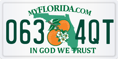 FL license plate 0634QT
