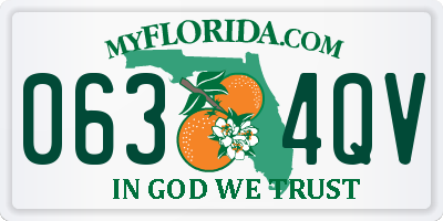 FL license plate 0634QV