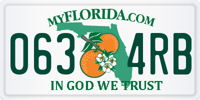 FL license plate 0634RB