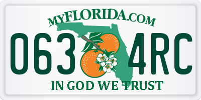 FL license plate 0634RC
