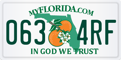 FL license plate 0634RF