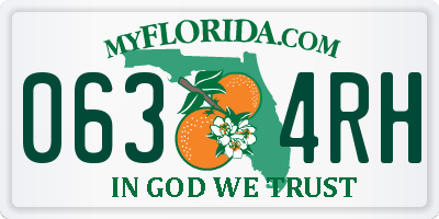 FL license plate 0634RH