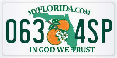 FL license plate 0634SP