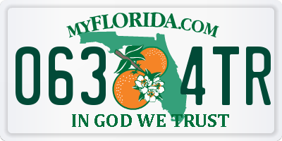 FL license plate 0634TR