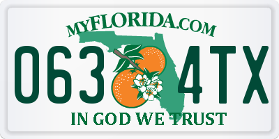 FL license plate 0634TX