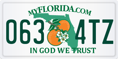 FL license plate 0634TZ