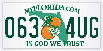FL license plate 0634UG