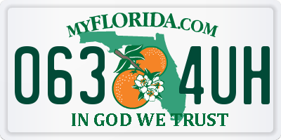 FL license plate 0634UH