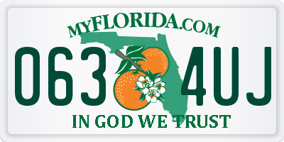 FL license plate 0634UJ