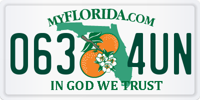 FL license plate 0634UN