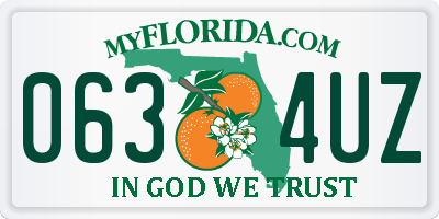 FL license plate 0634UZ