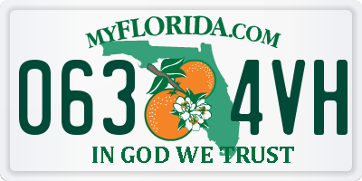 FL license plate 0634VH