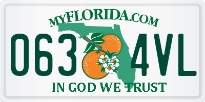FL license plate 0634VL