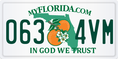 FL license plate 0634VM