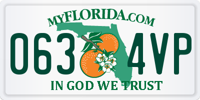 FL license plate 0634VP