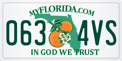 FL license plate 0634VS