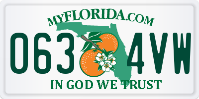 FL license plate 0634VW