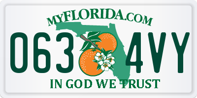 FL license plate 0634VY