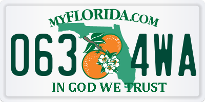 FL license plate 0634WA