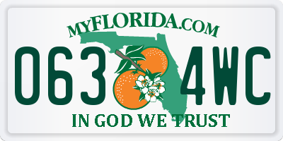 FL license plate 0634WC