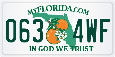 FL license plate 0634WF