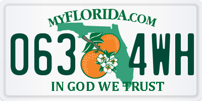FL license plate 0634WH