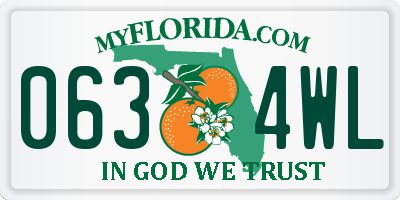 FL license plate 0634WL