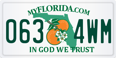 FL license plate 0634WM