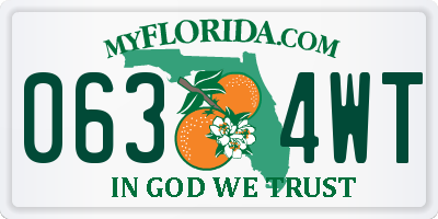 FL license plate 0634WT