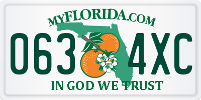 FL license plate 0634XC