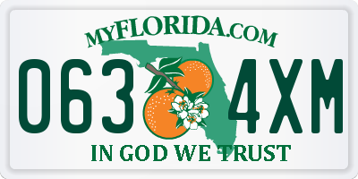FL license plate 0634XM