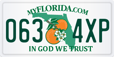 FL license plate 0634XP