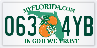 FL license plate 0634YB