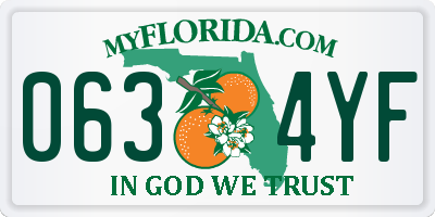 FL license plate 0634YF