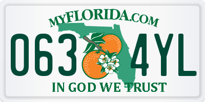 FL license plate 0634YL