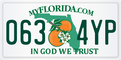 FL license plate 0634YP