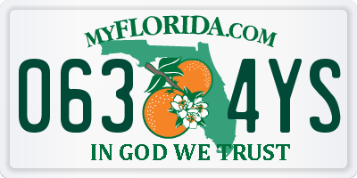 FL license plate 0634YS