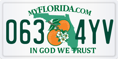 FL license plate 0634YV