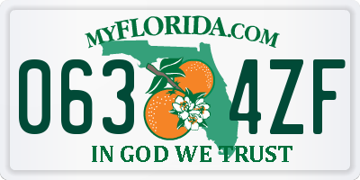 FL license plate 0634ZF