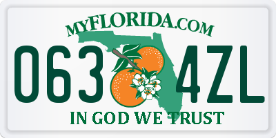 FL license plate 0634ZL