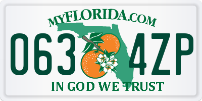 FL license plate 0634ZP