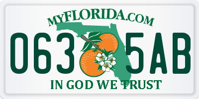 FL license plate 0635AB