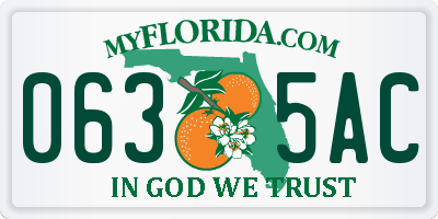 FL license plate 0635AC