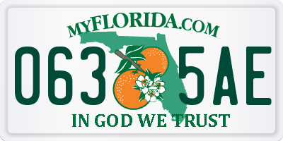 FL license plate 0635AE