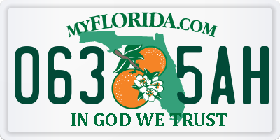 FL license plate 0635AH