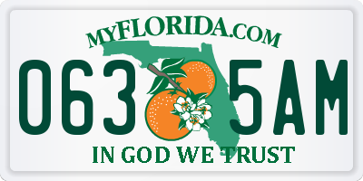 FL license plate 0635AM