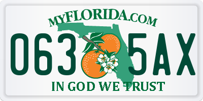 FL license plate 0635AX